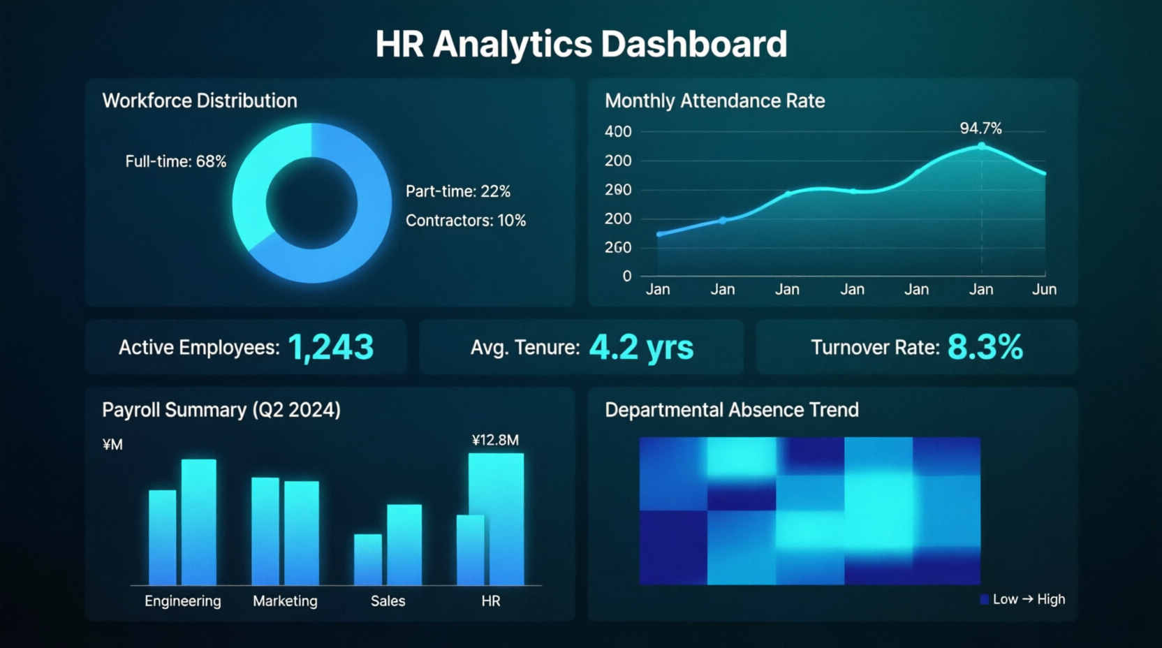 Bnaaq HR Enterprise Dashboard